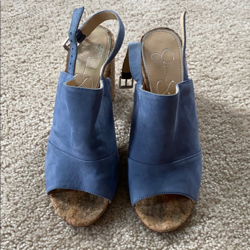 Jessica Simpson Blue Suede Heels